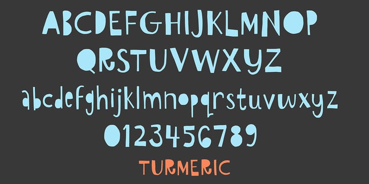 Turmeric Font Poster 2
