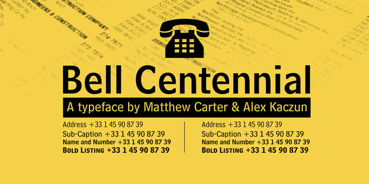 Bell Centennial Font Poster 1