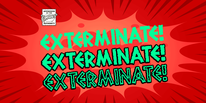 Exterminate Font Poster 2
