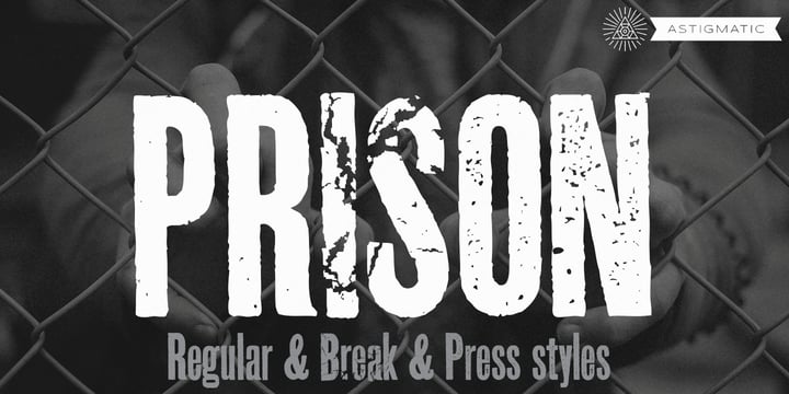 Prison AOE Font Poster 1