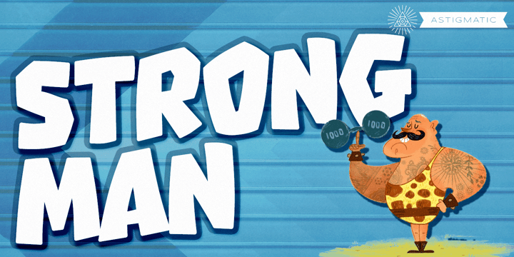 Strongman AOE Font Poster 1