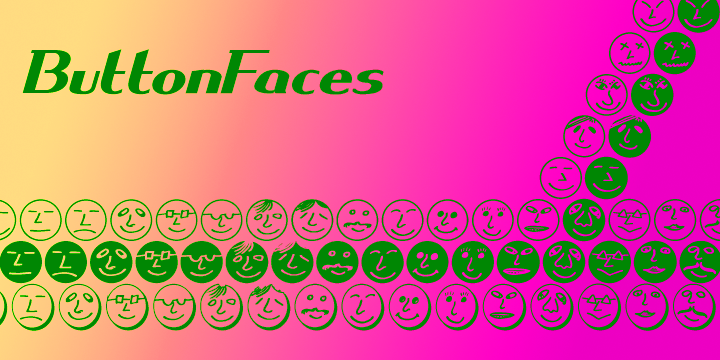 Button Faces Font Poster 1