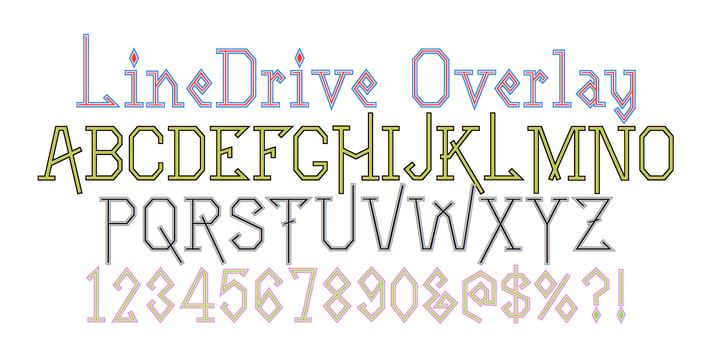LineDrive Font Poster 7