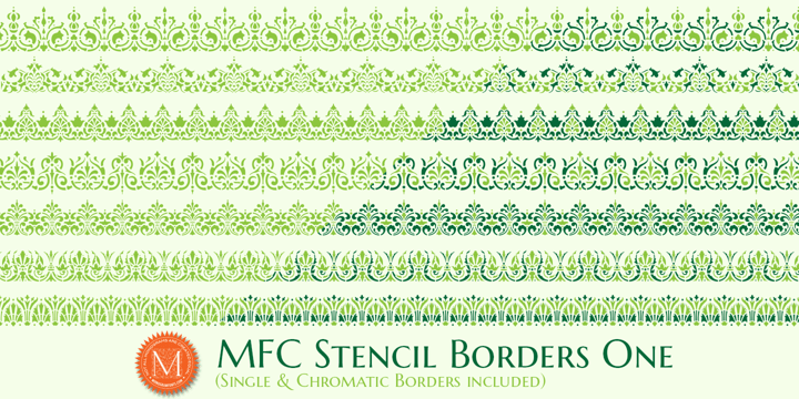 MFC Stencil Borders One Font Poster 5