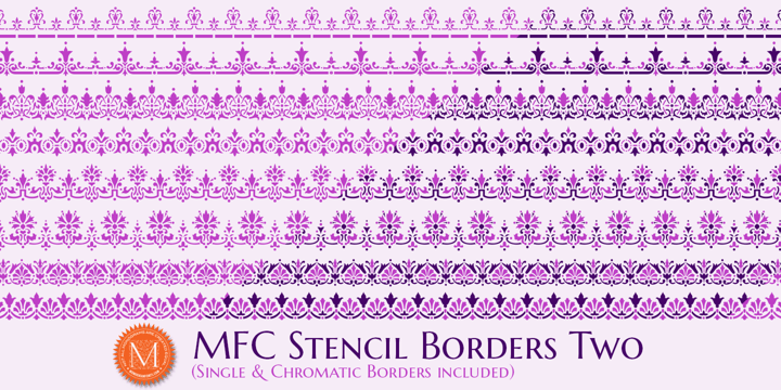 MFC Stencil Borders Two Font Poster 1