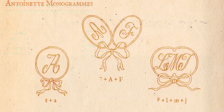 Antoinette Monogrammes Font Poster 5