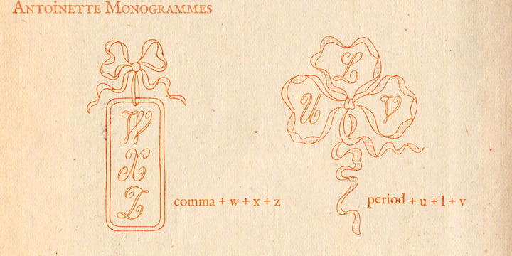 Antoinette Monogrammes Font Poster 4