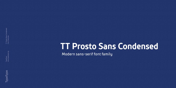 TT Prosto Sans Condensed Font Poster 1