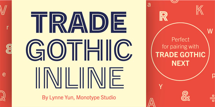 Trade Gothic Inline Font Poster 1