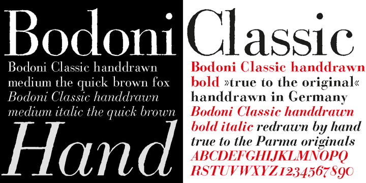 Bodoni Classic Hand Font Poster 1