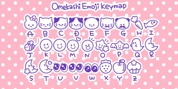 Omekashi Emoji Font Poster 2