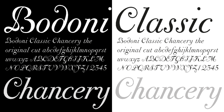 Bodoni Classic Chancery Font Poster 2