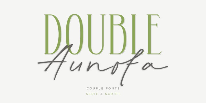 Double Aunofa Font Poster 1