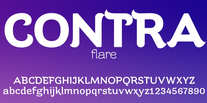 Contra Flare Font Poster 1