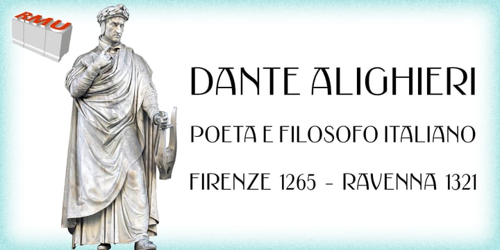 Dante Alighieri Font Poster 1