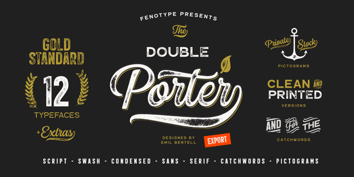 Double Porter Font Poster 1