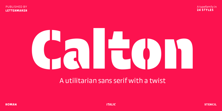 Calton Font Poster 10