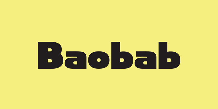 Baobab Font Poster 1