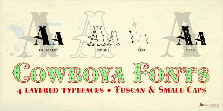 Cowboya Tuscan Font Poster 7