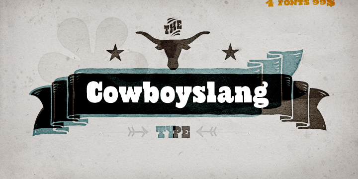 Cowboyslang Font Poster 4