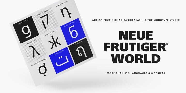 Neue Frutiger World Font Poster 1