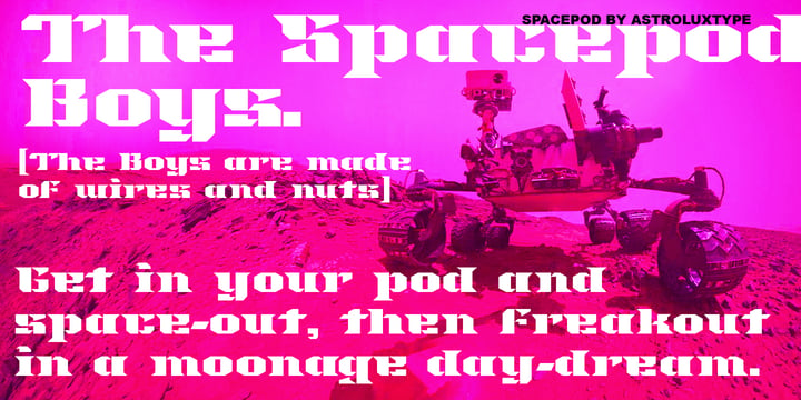 Spacepod Font Poster 2