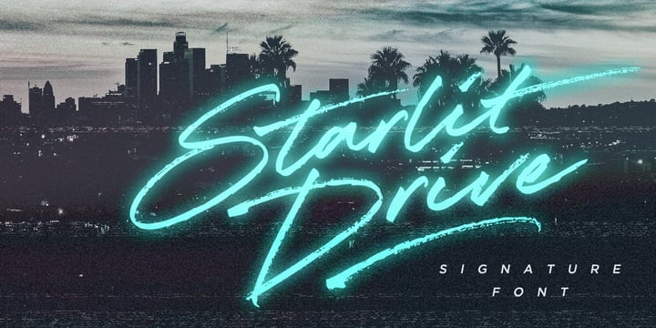 Starlit Drive Font Poster 9