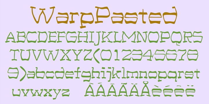 Warped Pasted Font Poster 4