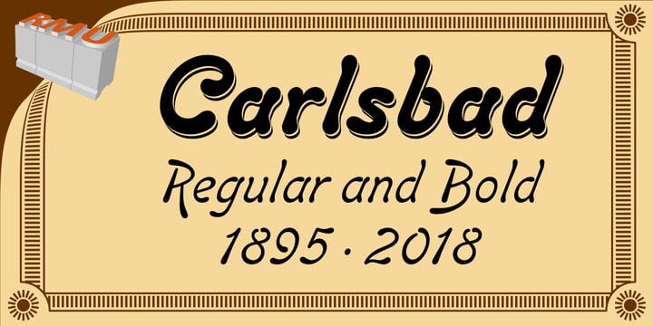 Carlsbad Font Poster 1
