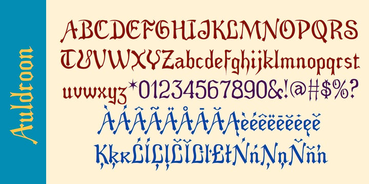 Auldroon Font Poster 3