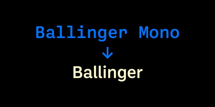 Ballinger Mono Font Poster 10