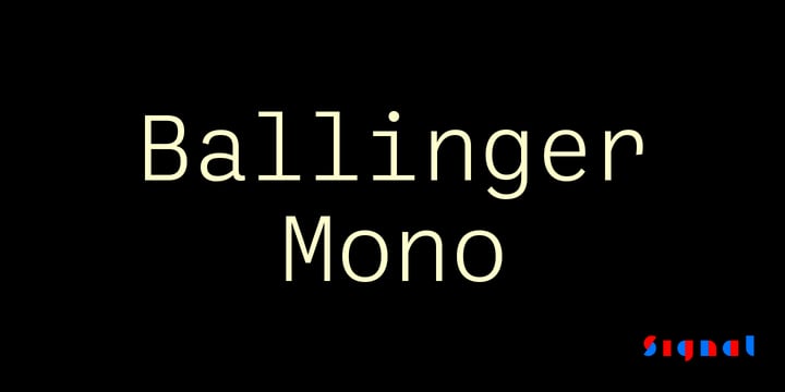 Ballinger Mono Font Poster 1