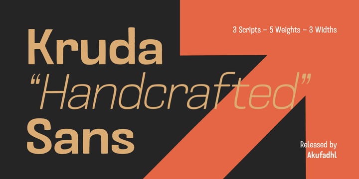 Kruda Handcrafted Sans Font Poster 9