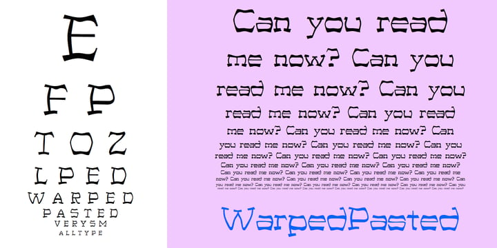 Warped Pasted Font Poster 3
