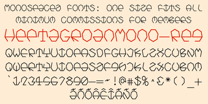 Heptagroan Mono Font Poster 2