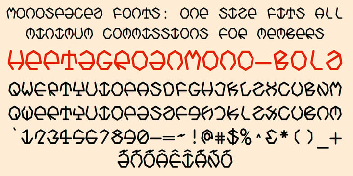 Heptagroan Mono Font Poster 3