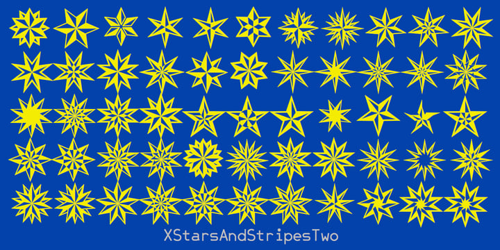 XStarsAndStripes Font Poster 5