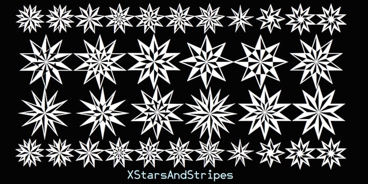 XStarsAndStripes Font Poster 2