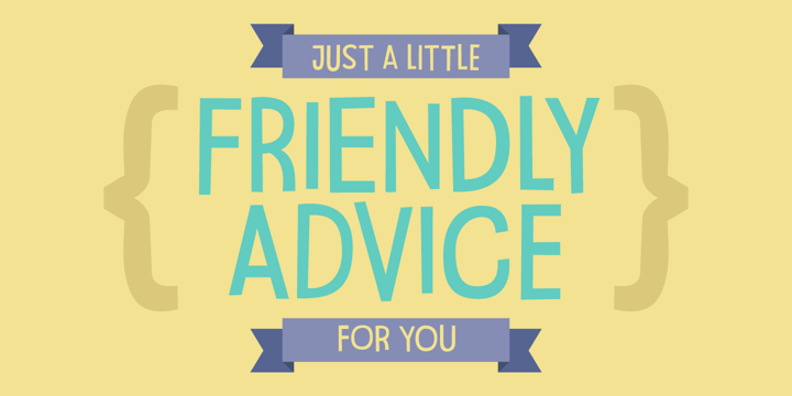 Friendly Advice Font Poster 1