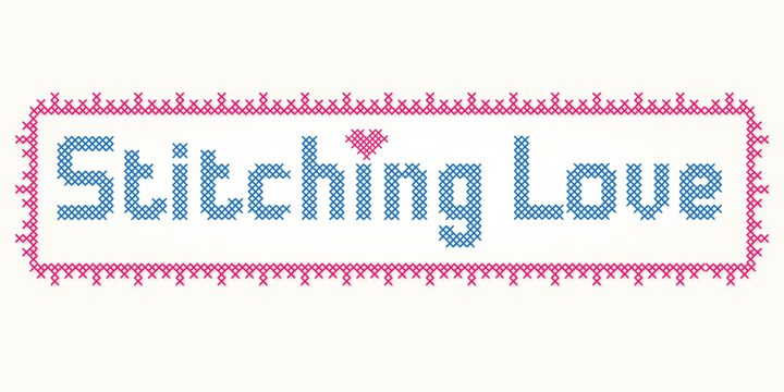 Stitching Love Font Poster 1