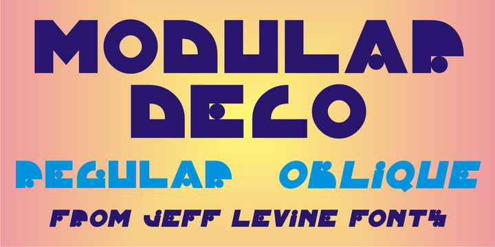 Modular Deco JNL Font Poster 1