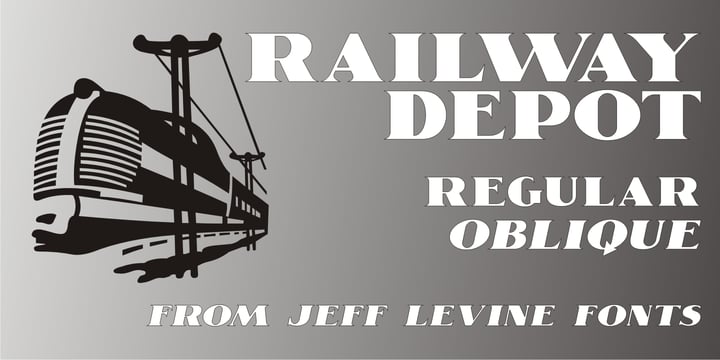 Railway Depot JNL Font Poster 1