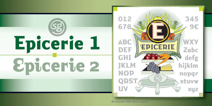 Epicerie One & Two SG Font Poster 1