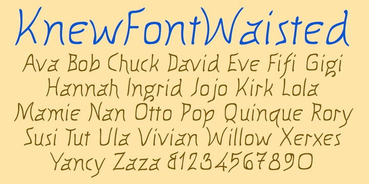 KnewFontWaisted Font Poster 3