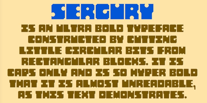 Sergury Font Poster 5