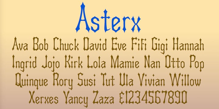 Asterx Font Poster 4