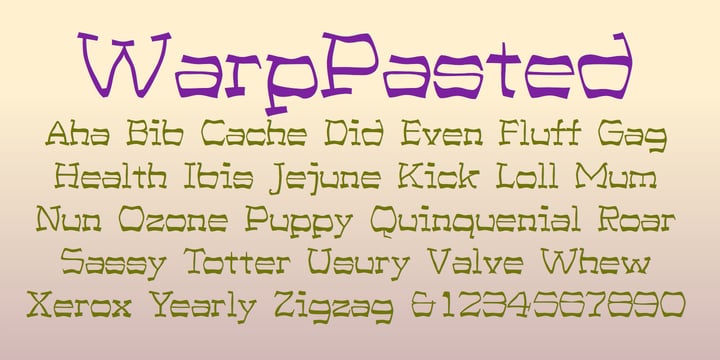 Warped Pasted Font Poster 2