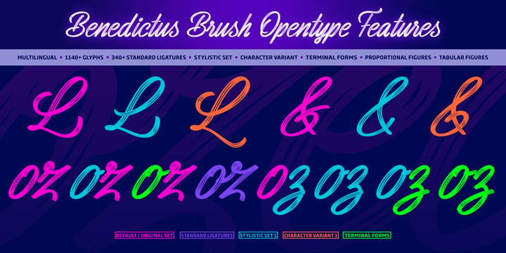 Benedictus Brush Font Poster 1