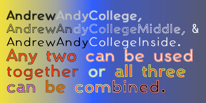 AndrewAndyCollege Font Poster 5