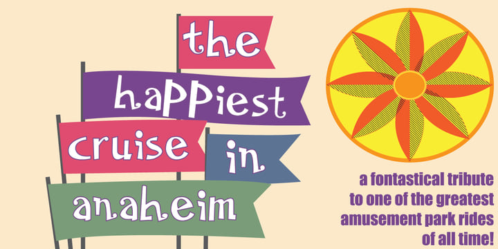 The Happiest Cruise In Anaheim Font Poster 1